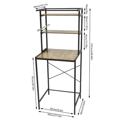 Three-tier Washer and Dryer Storage Rack Veneering Technology Withstands 22 lbs Each Tier