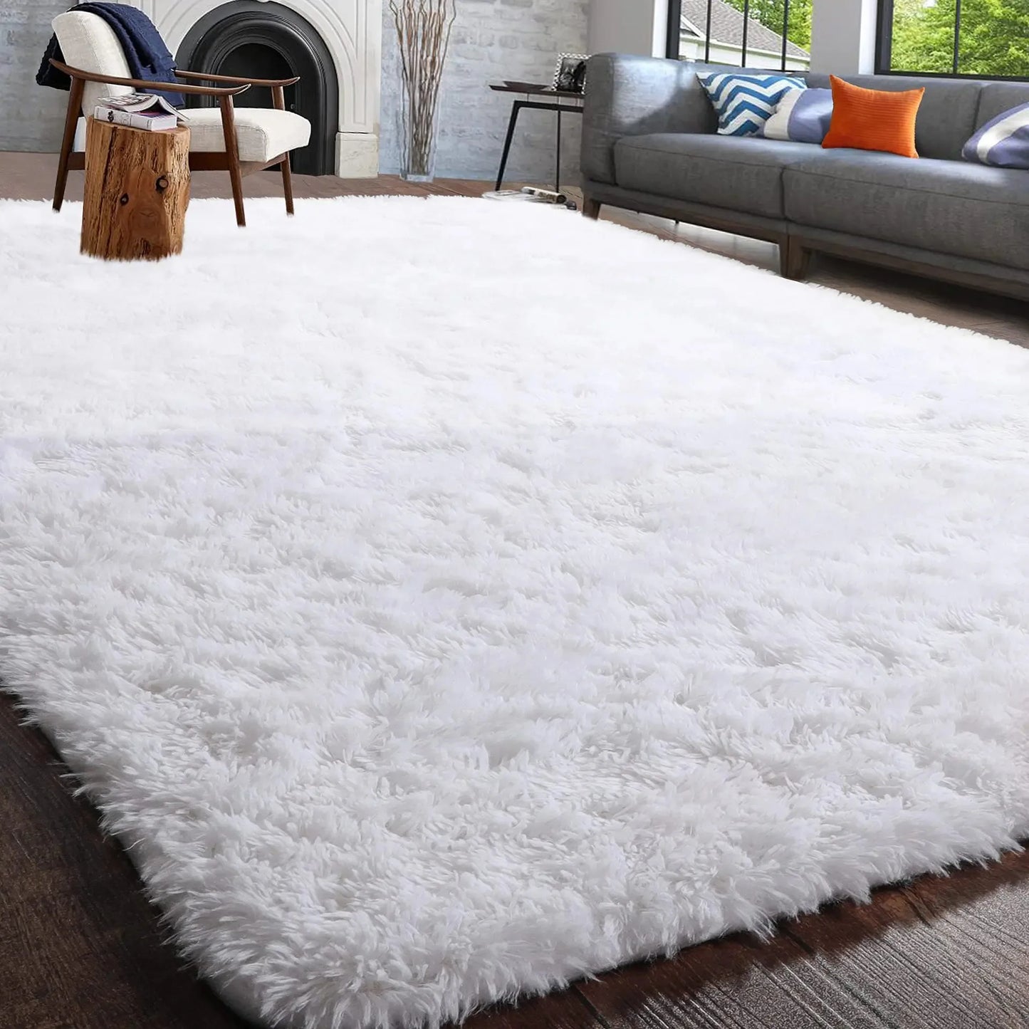 Fluffy area Rugs non slip and soft for kidsl