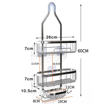 3 Tier Household Shower Shelves, Organizer for Bathroom