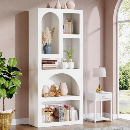 Tall Geometric Arched Bookshelf,  70.87"