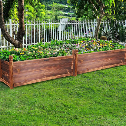 Wood Planter Box, Outdoor Raised Planter Beds, Large Patio Container
