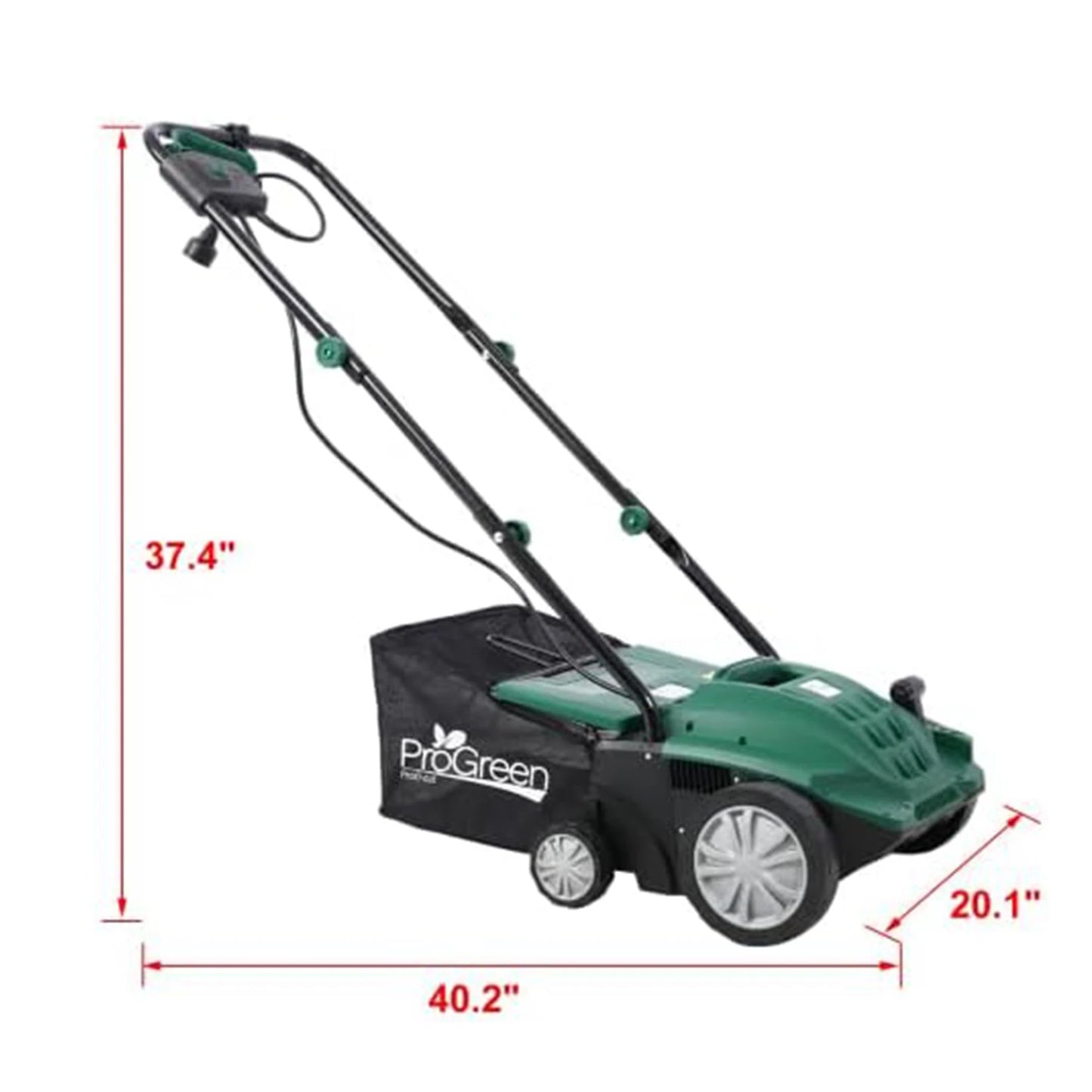 2-in-1 Electric Garden Scarifier & Dethatcher 15 AMP Lawn Aerator W/58QT Detach Bag