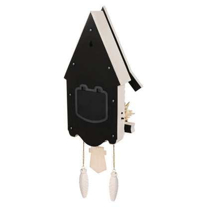 Antique White Cuckoo Wall Clock 12.8 x 4.33 x 27.2"