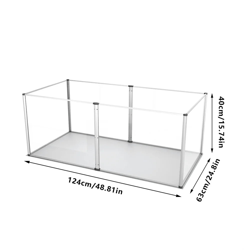 1Pc Large Acrylic Dog Playpen Cage, Indoor Enclosure, Waterproof Fertility Pad