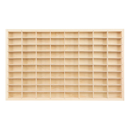 80 Grids for Hot Wheels, Diecast Car Matchbox 1/64 Wood Display Shelf