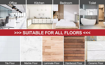 Spin Mop Bucket System W/Wringer Set, 3 pcs Mop Heads, Extendable Pole