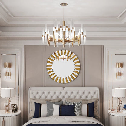 Round Starburst Wall Mirror Gorgeous Tawny Accent