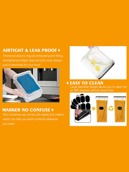 Airtight storage containers with lids  24 Pcs