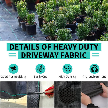 3/4/6*300/600FT Weed Barrier Landscape Fabric,Heavy Duty Weed Block