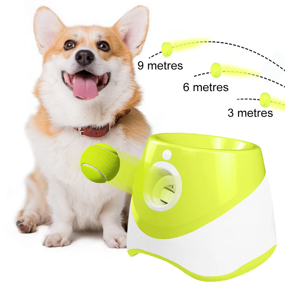 Dog Tennis Launcher Automatic Ball Launcher, Throwing Machine Catapult Pet Toys and Rechargeable