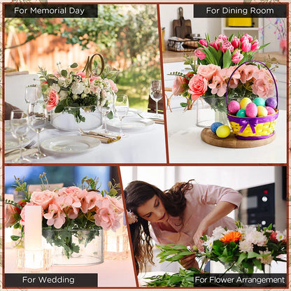 Circular Acrylic Vase, 2.55" High W/12 Holes