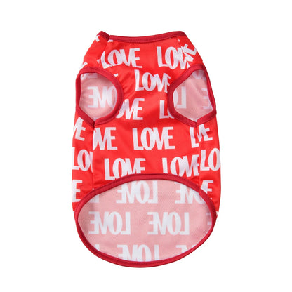 Pet Cat Dog Best Summer Puppy Clothes For Small Medium Dogs, T-shirt Valentines Day