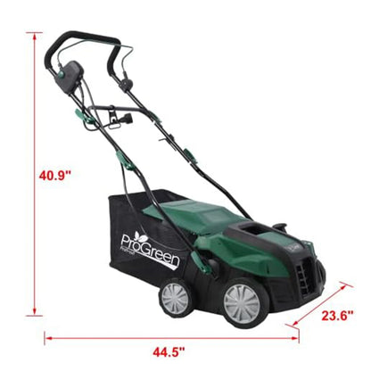 2-in-1 Electric Garden Scarifier & Dethatcher 15 AMP Lawn Aerator W/58QT Detach Bag