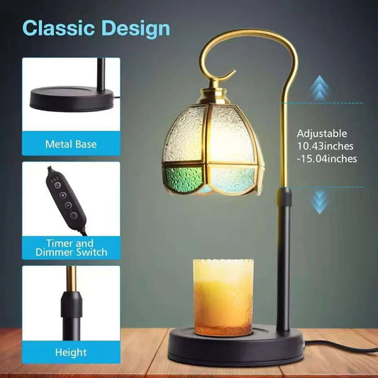 Electric Candle Warmer Lamp, Colored Glass Lamp