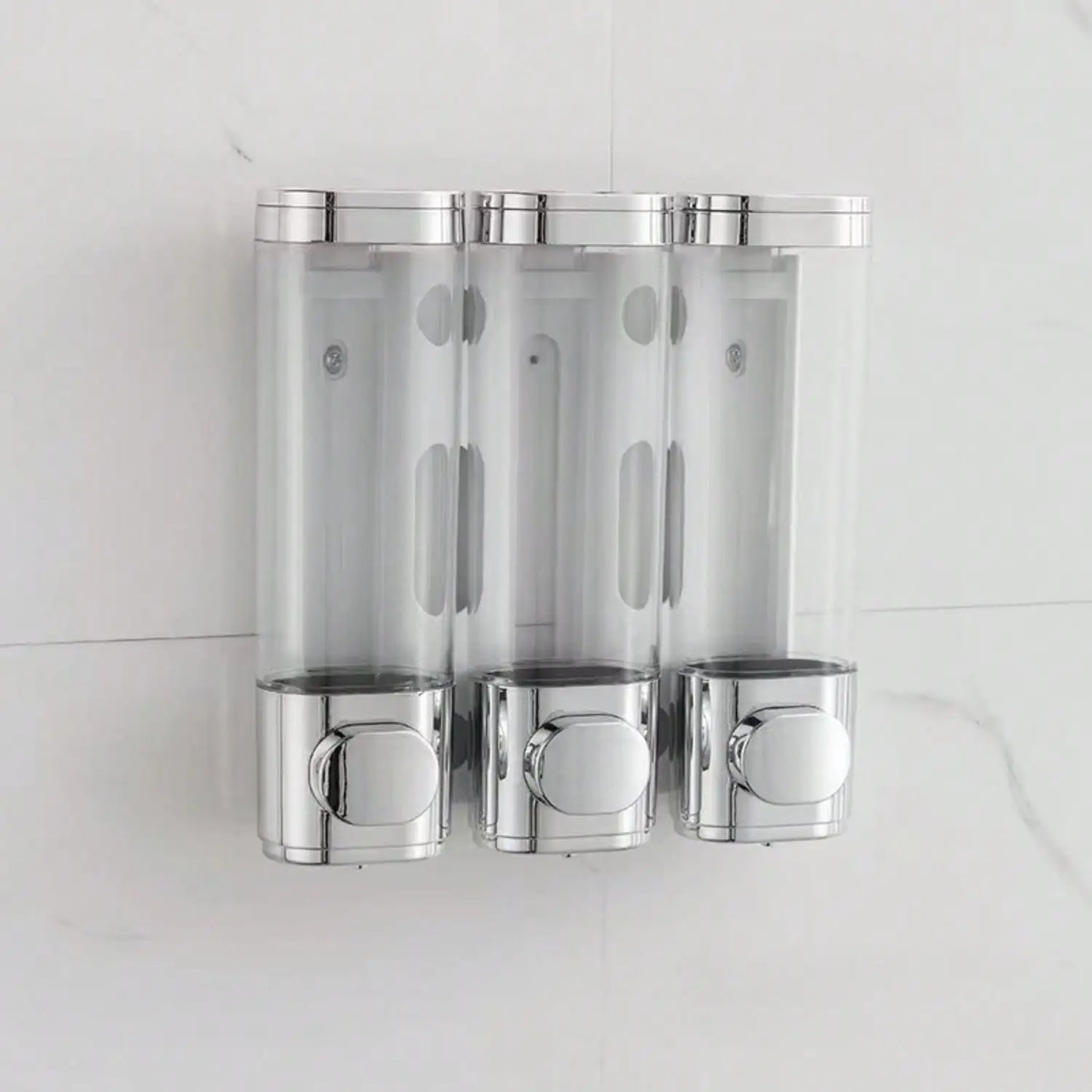 3 in 1 Chamber Wall Mounted Bathroom Shower Pump Dispenser, Organizer