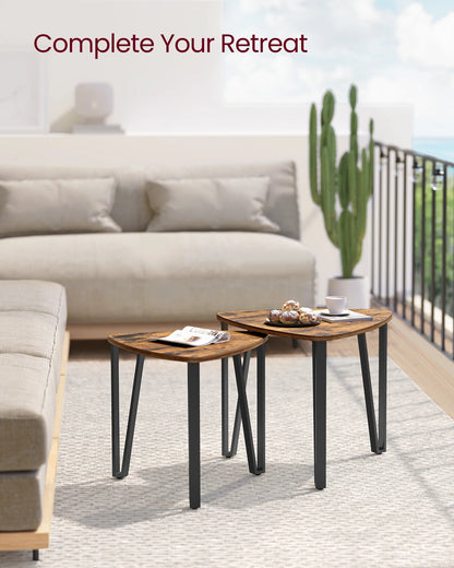 Nesting Coffee Tables, End Tables Set of 2 for Living Room Bedroom