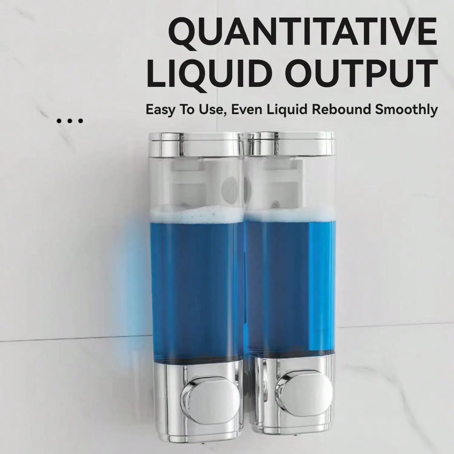 3 in 1 Chamber Wall Mounted Bathroom Shower Pump Dispenser, Organizer