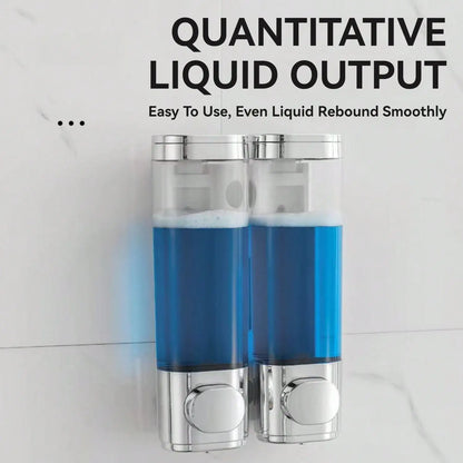 3 in 1 Chamber Wall Mounted Bathroom Shower Pump Dispenser, Organizer