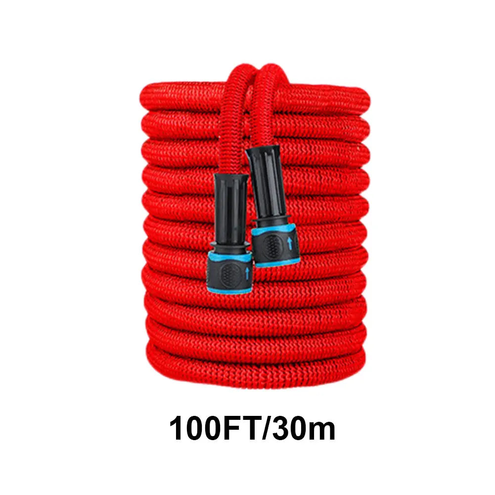 25FT Extendable Garden Water Hose Durable TPE High Pressure Hose