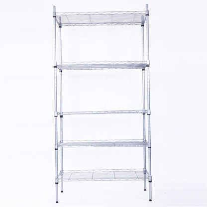 XM-304B Rectangle Carbon Steel Metal Assembly 5 Shelf Storage Rack
