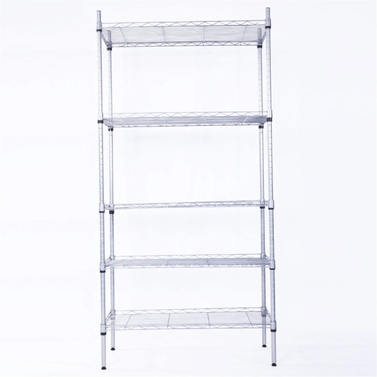 XM-304B Rectangle Carbon Steel Metal Assembly 5 Shelf Storage Rack