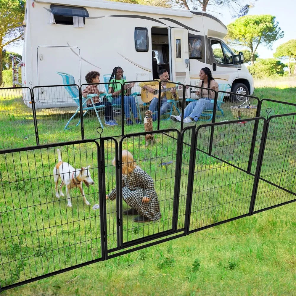 Dog Playpen Outdoor Extra Wide 12 Panels Heavy Duty Anti-Rust Coating Dog Fence 40" Height