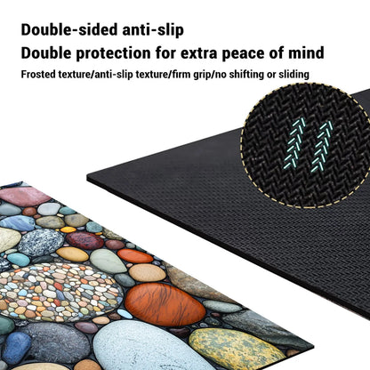 Stone Design Diatomite Bath Mat, Non-Slip Shower Mat, Absorbent, Quick Dry