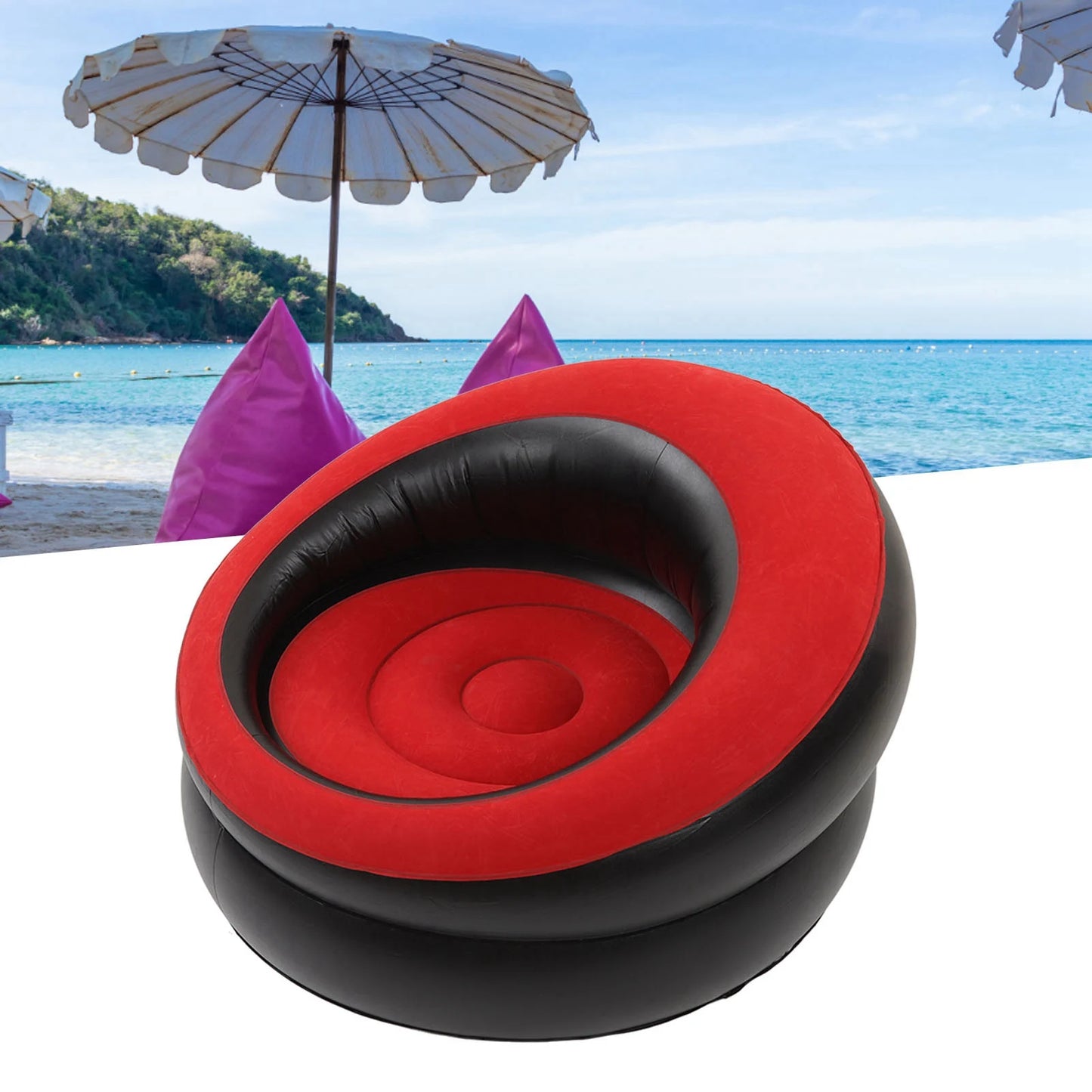 Widely Applicable Inflatable Sofa Chair PVC Eco Friendly, Fast Inflation