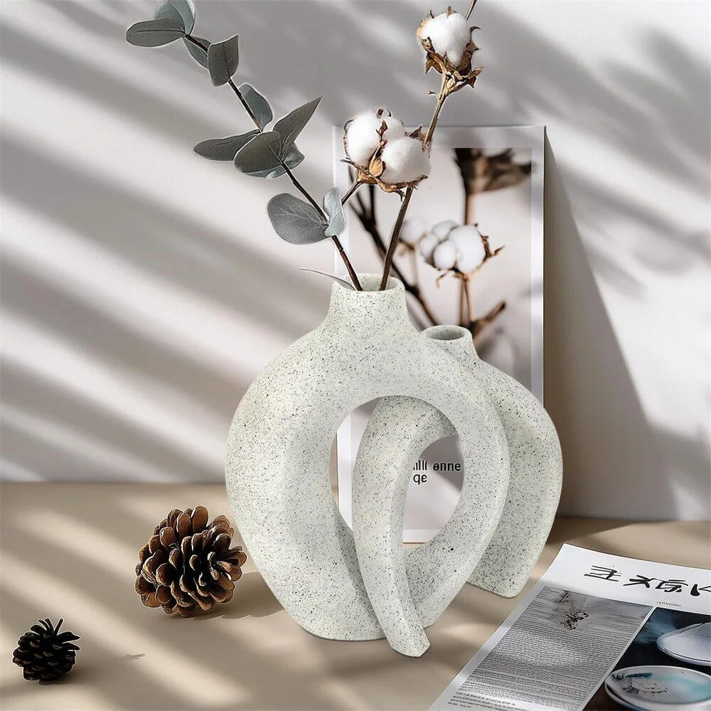 Hollow Snuggle Vase 2 pcs  Nordic Style