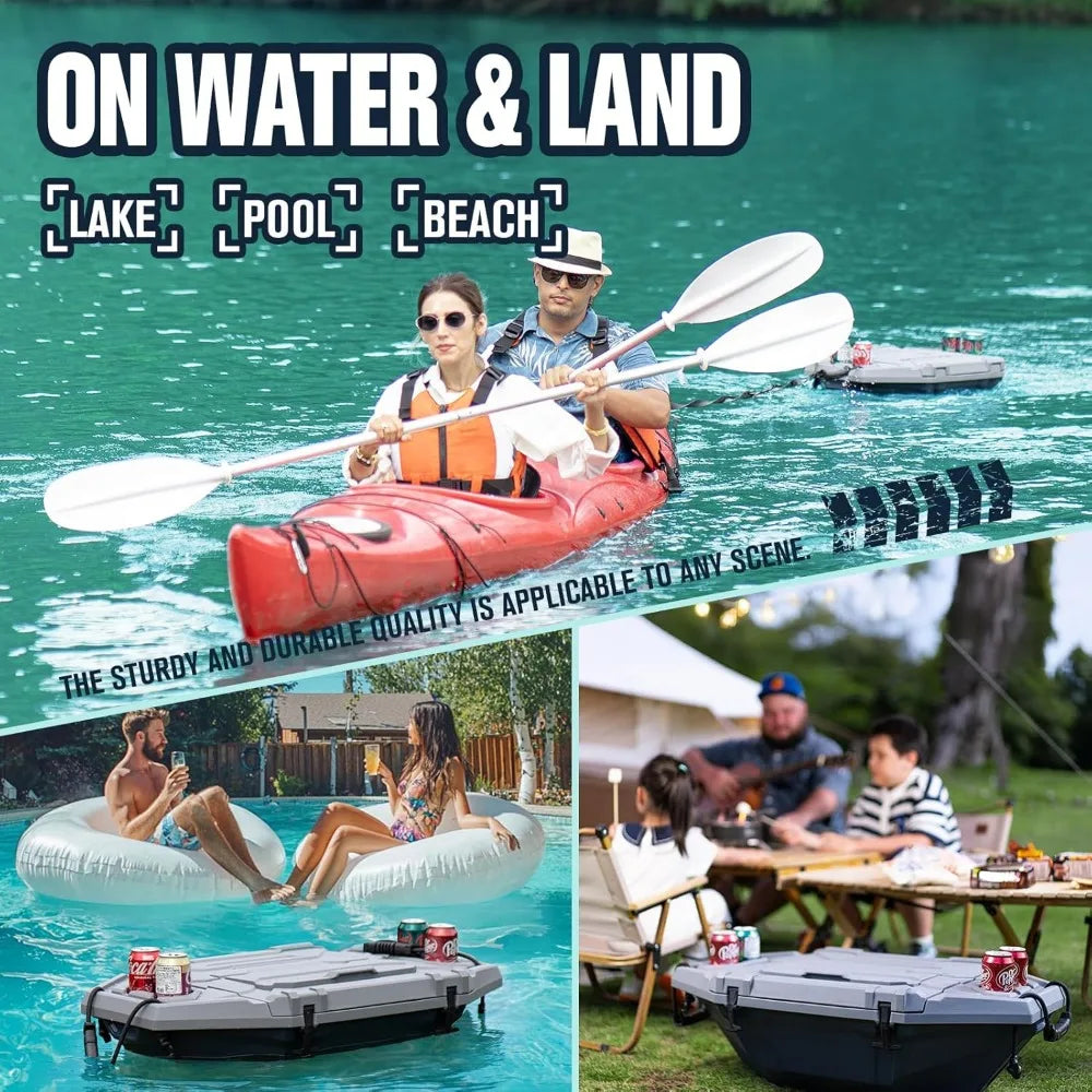 Floating Cooler-32 QT up to 60 Hours Amphibious Ice Chest