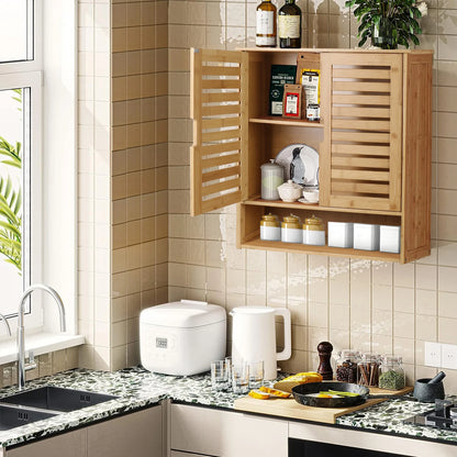 Wall Cabinet Bathroom Storage, Adjustable Shelves inside, Medicine or Utility Cabinet