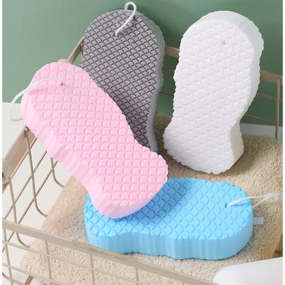 3D Bath Sponge Body Scrubber Exfoliating Fish Scale Soft & Painless Body Care Brush Cleanser