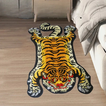 Bionic Tiger Decorative Rug-Unique Shaped Floor Mats for Living Room and Bedroom Decoration