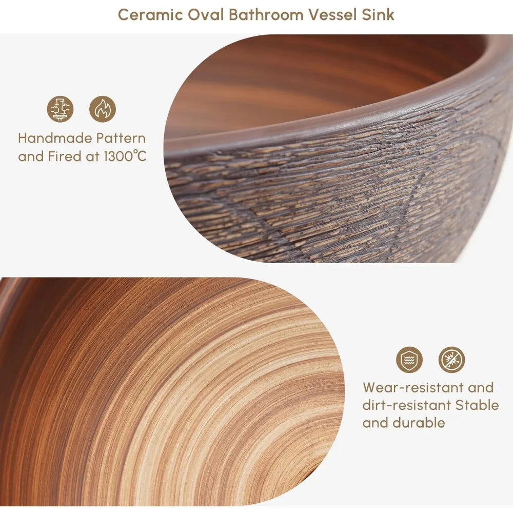 Oval Ceramic Bathroom Sink