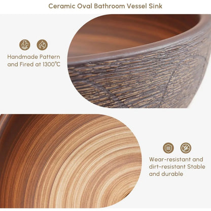 Oval Ceramic Bathroom Sink