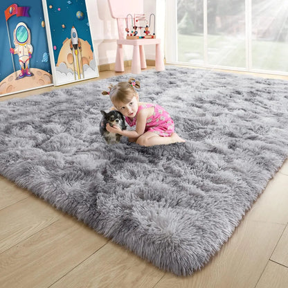 Fluffy area Rugs non slip and soft for kidsl