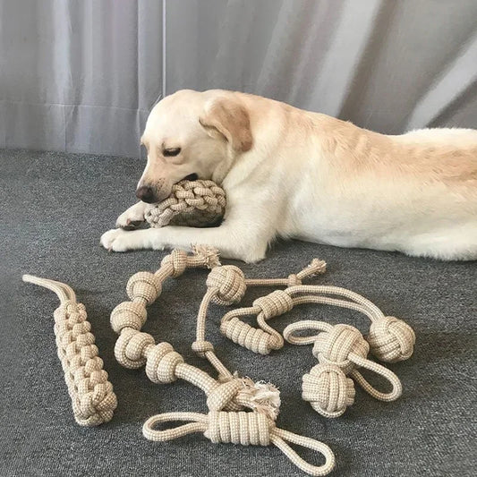 1 Pc Cat Dog Knot Toy Cleaning Teeth Grinding Teeth Interest Interactive Wear Resistant Knot Toy