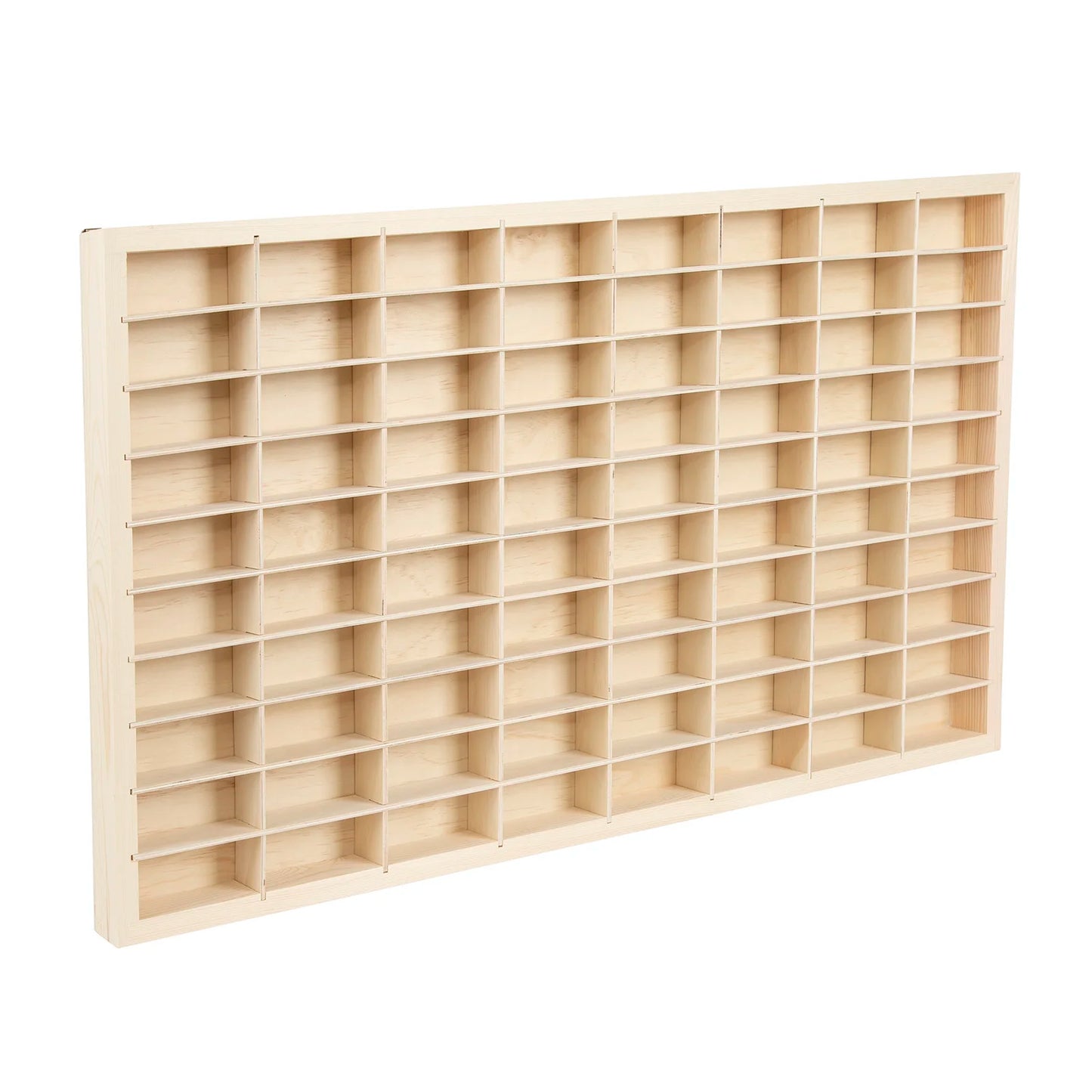 80 Grids for Hot Wheels, Diecast Car Matchbox 1/64 Wood Display Shelf