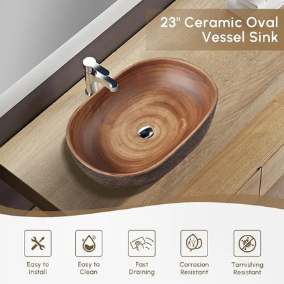 Oval Ceramic Bathroom Sink