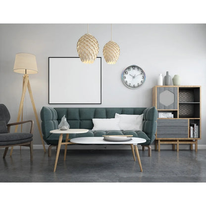 12" Quartz Wall Clock, Iridescent Stylish Design, Large Bold Numbers, Easy Read