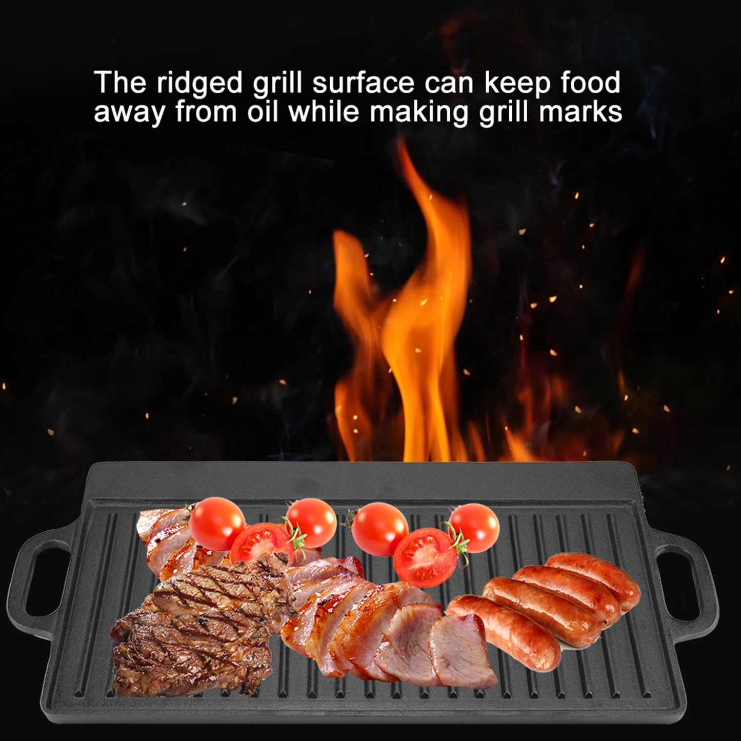 Griddle Pan Non-Stick Cast Iron Grill