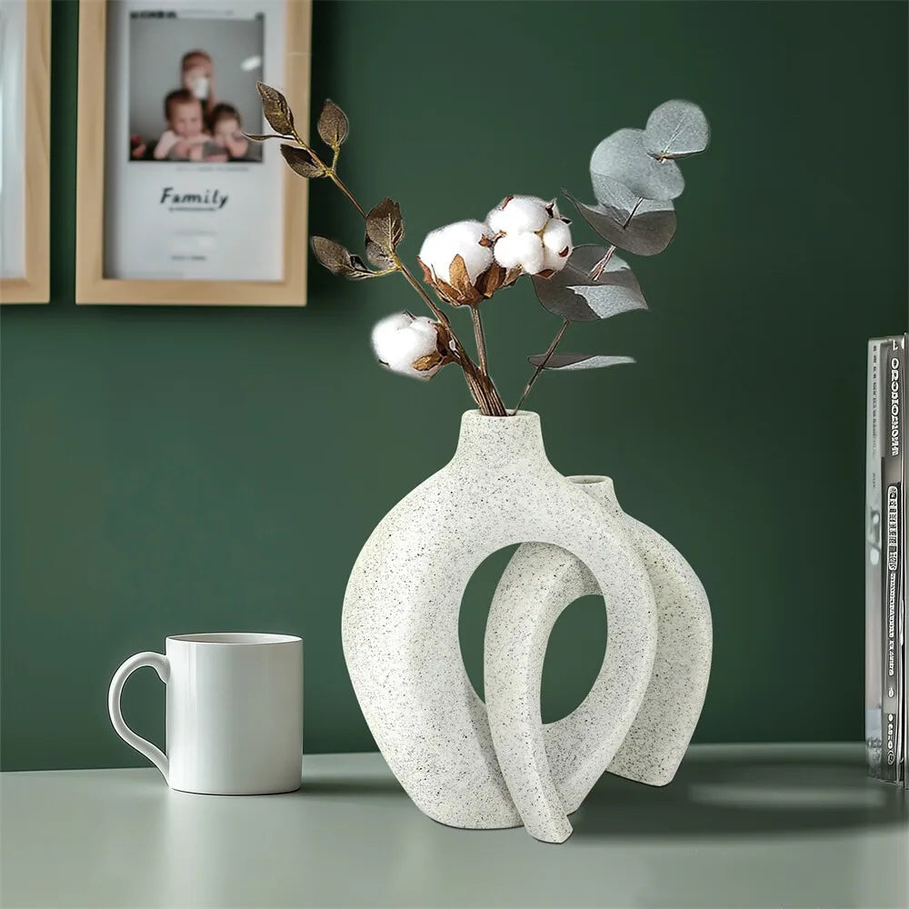 Hollow Snuggle Vase 2 pcs  Nordic Style
