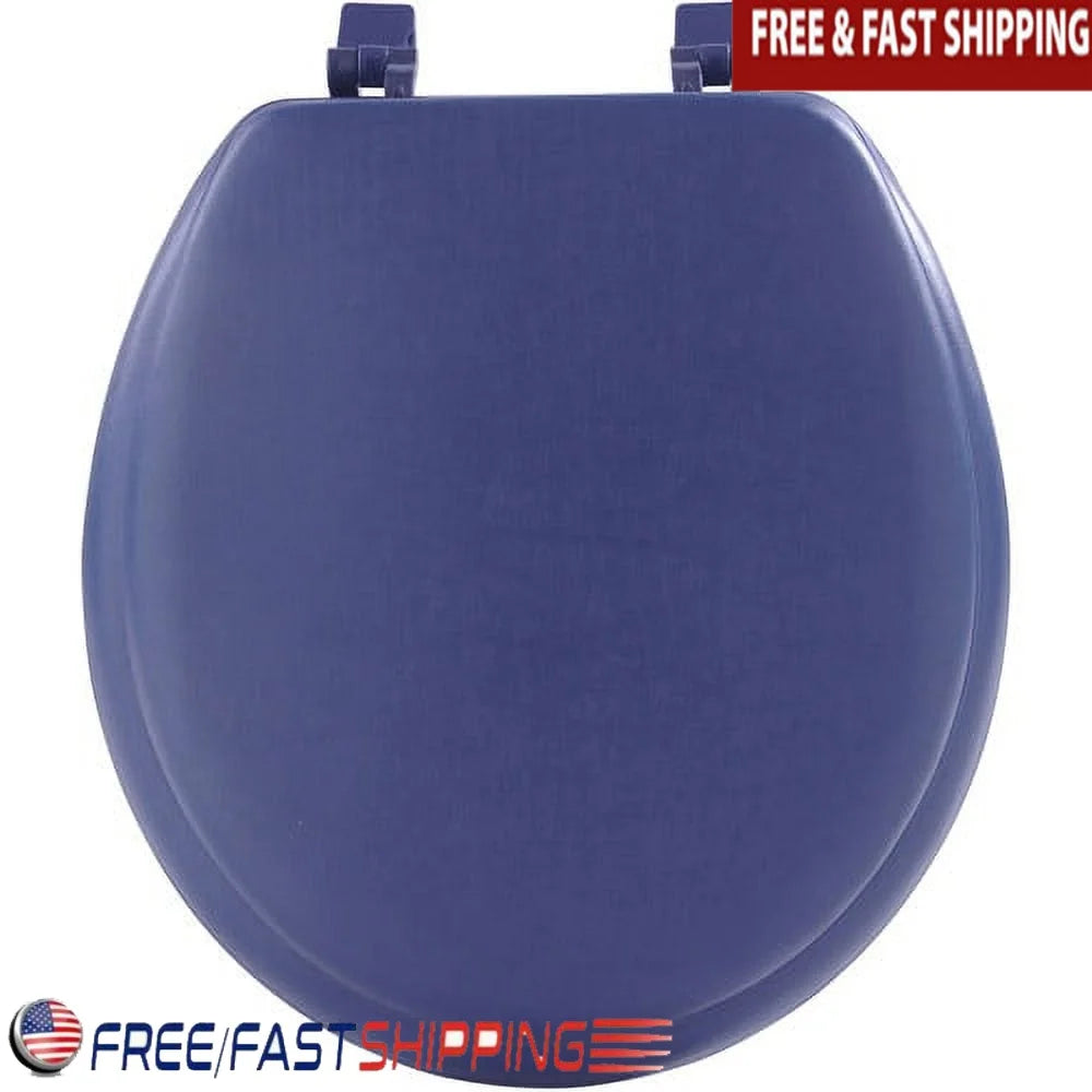 Vinyl Toilet Seat Soft Standard 17"  Navy Blue