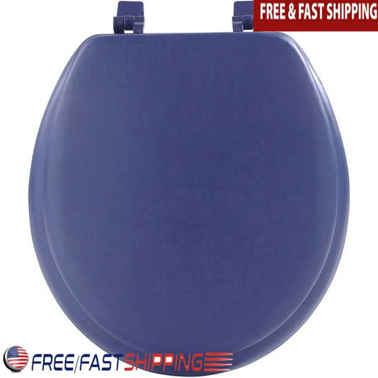 Vinyl Toilet Seat Soft Standard 17"  Navy Blue